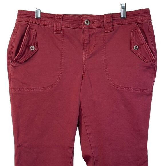 Torrid Cropped Military Pant - Pinot Noir Wash Plus Size 12 - Picture 4 of 16